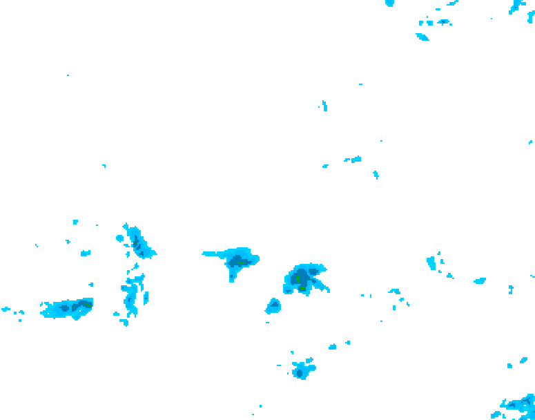 GDPS precipitation 126 hour forecast chart for Canada based on 2026/04/10 1200Z data