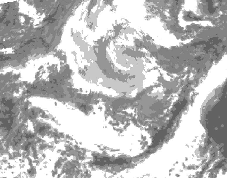 GDPS total cloud 024 hour forecast chart for Canada based on 2026/04/10 0000Z data
