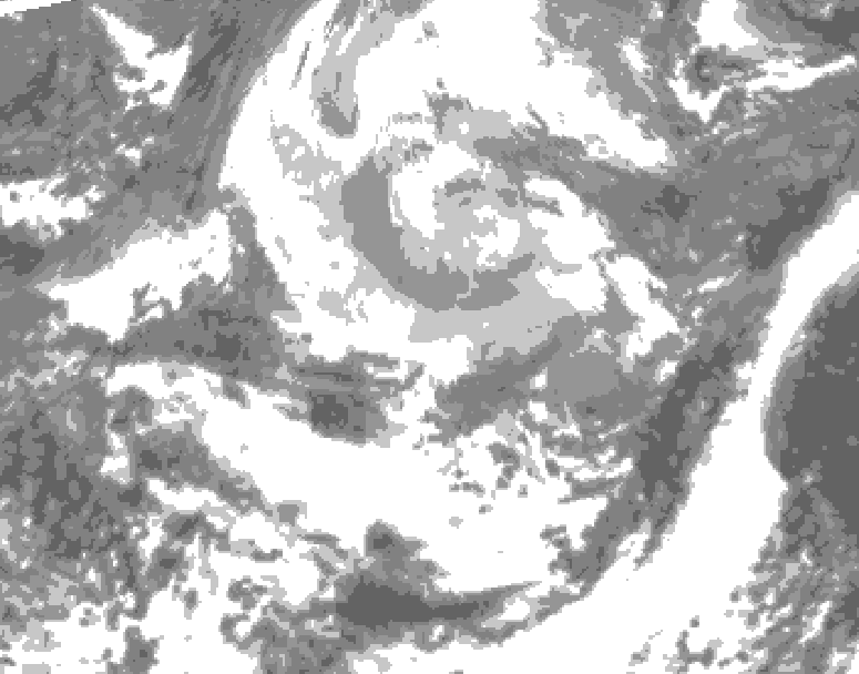 GDPS total cloud 030 hour forecast chart for Canada based on 2026/04/10 0000Z data