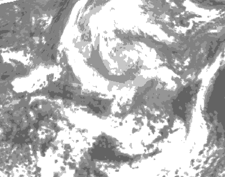 GDPS total cloud 036 hour forecast chart for Canada based on 2026/04/10 0000Z data