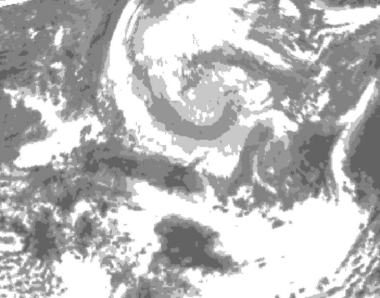 GDPS total cloud 042 hour forecast chart for Canada based on 2026/04/10 0000Z data