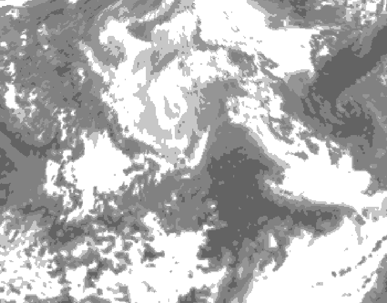 GDPS total cloud 078 hour forecast chart for Canada based on 2026/04/10 0000Z data