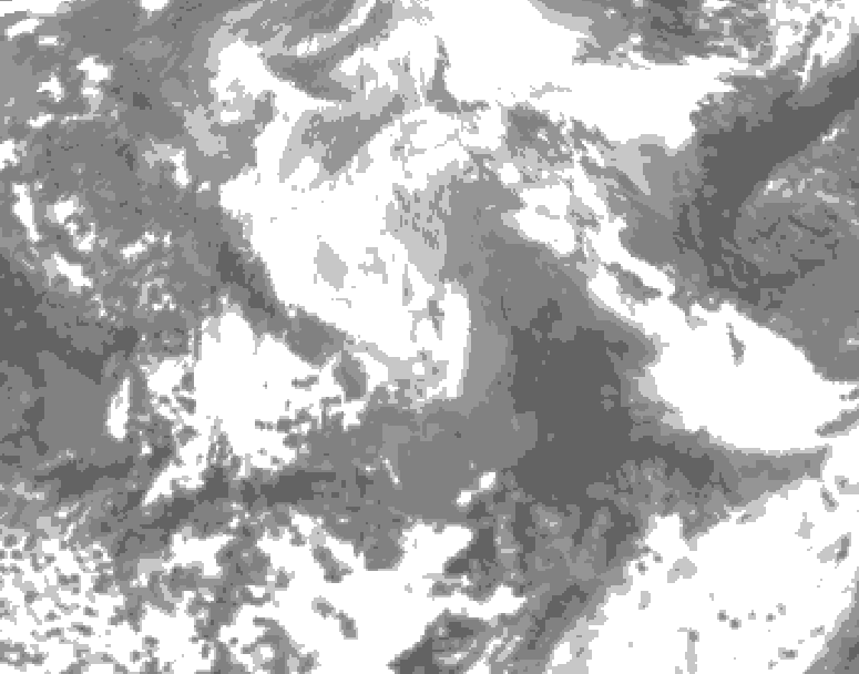 GDPS total cloud 084 hour forecast chart for Canada based on 2026/04/10 0000Z data