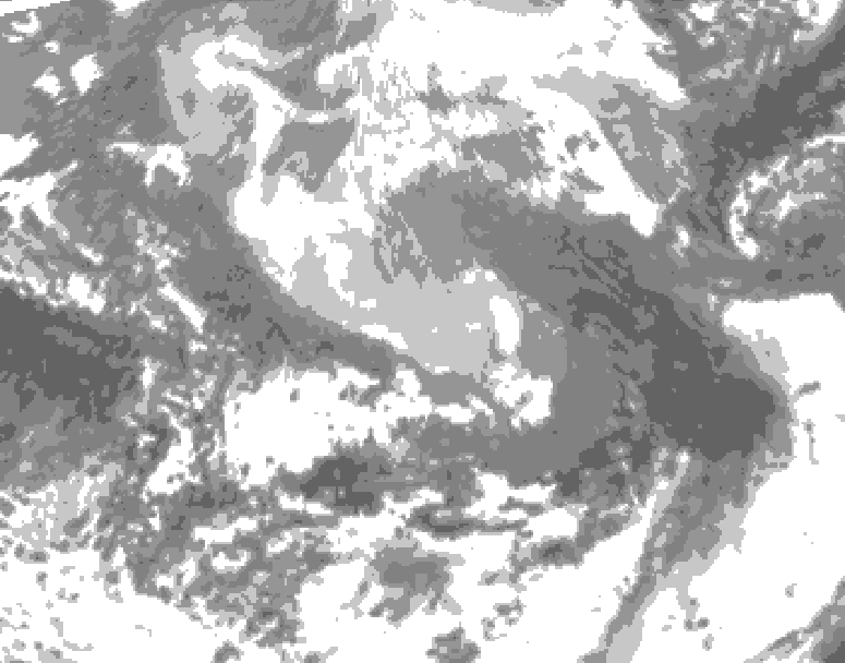 GDPS total cloud 096 hour forecast chart for Canada based on 2026/04/10 0000Z data