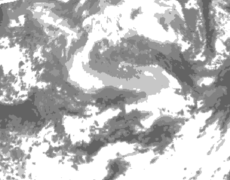 GDPS total cloud 114 hour forecast chart for Canada based on 2026/04/10 0000Z data