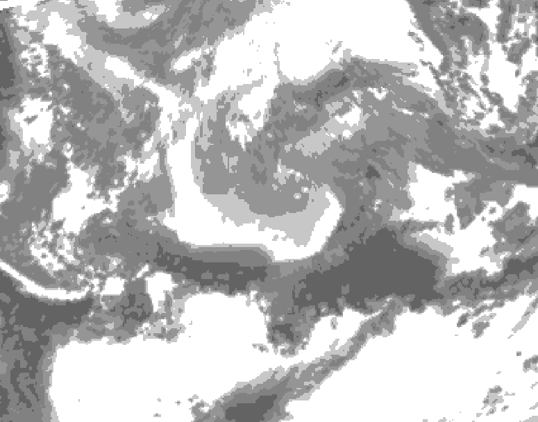 GDPS total cloud 138 hour forecast chart for Canada based on 2026/04/10 0000Z data
