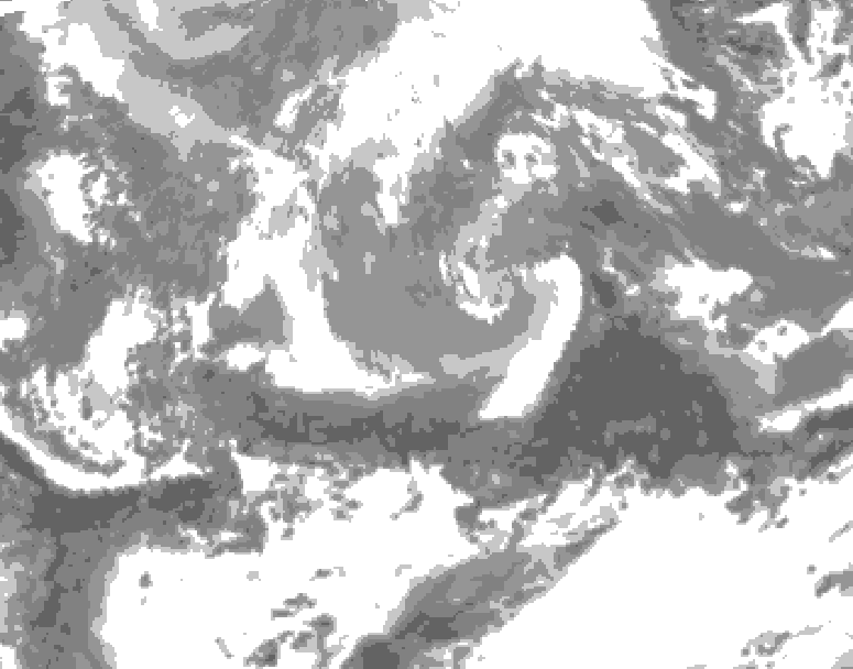 GDPS total cloud 144 hour forecast chart for Canada based on 2026/04/10 0000Z data