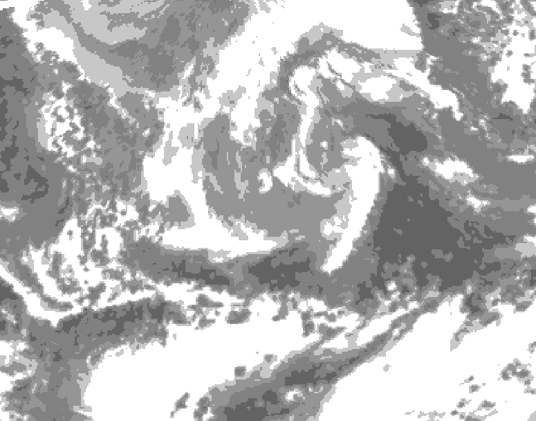 GDPS total cloud 150 hour forecast chart for Canada based on 2026/04/10 0000Z data