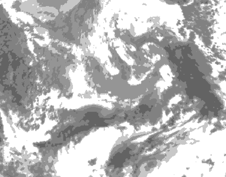 GDPS total cloud 162 hour forecast chart for Canada based on 2026/04/10 0000Z data