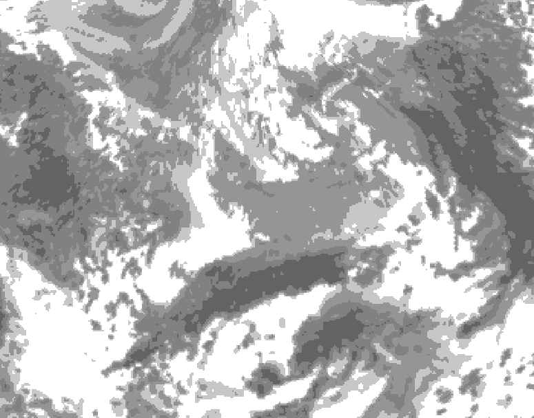 GDPS total cloud 174 hour forecast chart for Canada based on 2026/04/10 0000Z data