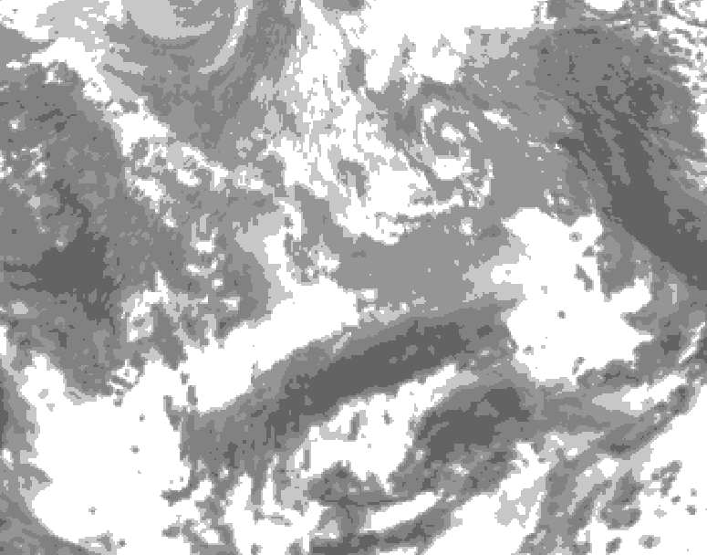 GDPS total cloud 180 hour forecast chart for Canada based on 2026/04/10 0000Z data
