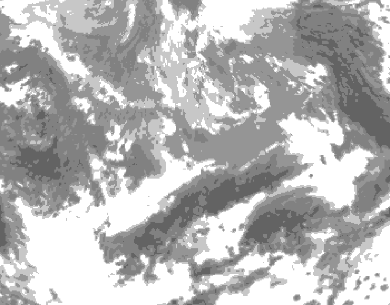 GDPS total cloud 186 hour forecast chart for Canada based on 2026/04/10 0000Z data