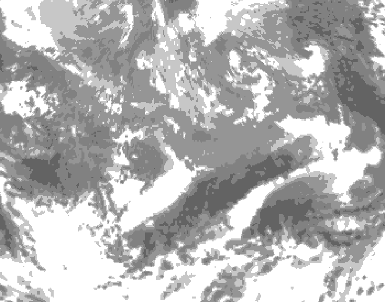 GDPS total cloud 192 hour forecast chart for Canada based on 2026/04/10 0000Z data