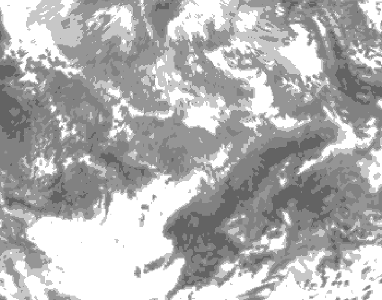 GDPS total cloud 204 hour forecast chart for Canada based on 2026/04/10 0000Z data