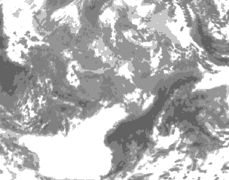 GDPS total cloud 210 hour forecast chart for Canada based on 2026/04/10 0000Z data