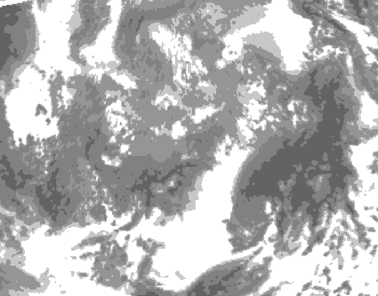 GDPS total cloud 234 hour forecast chart for Canada based on 2026/04/10 0000Z data