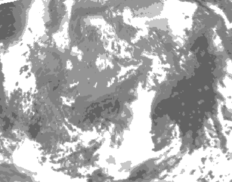 GDPS total cloud 240 hour forecast chart for Canada based on 2026/04/10 0000Z data