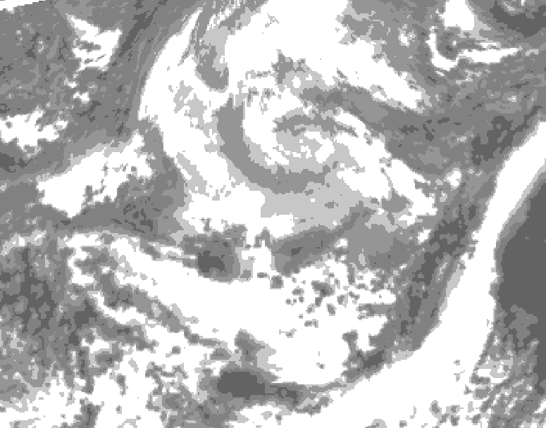 GDPS total cloud 018 hour forecast chart for Canada based on 2026/04/10 1200Z data