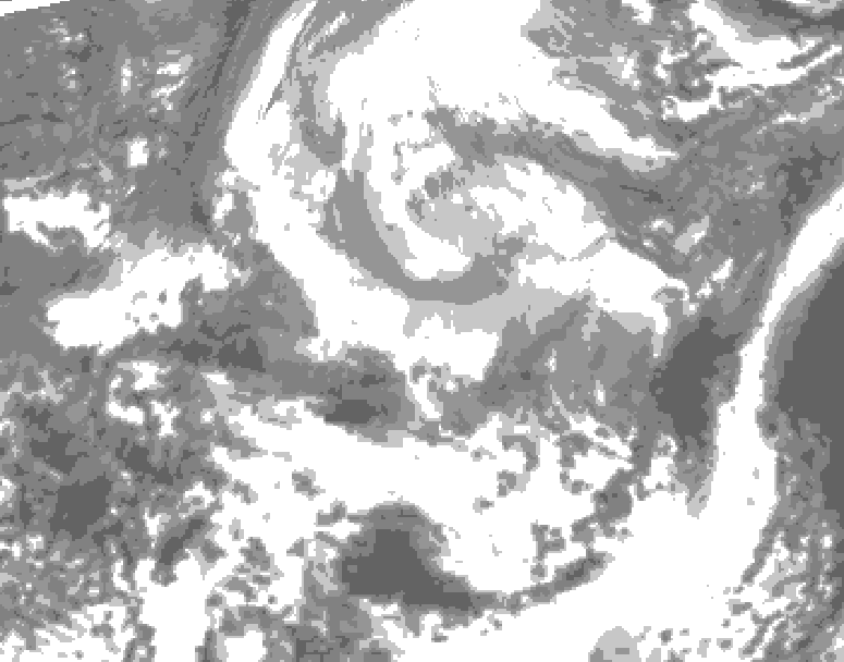 GDPS total cloud 024 hour forecast chart for Canada based on 2026/04/10 1200Z data