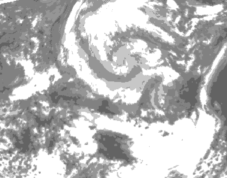GDPS total cloud 030 hour forecast chart for Canada based on 2026/04/10 1200Z data
