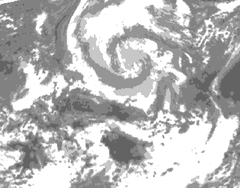 GDPS total cloud 036 hour forecast chart for Canada based on 2026/04/10 1200Z data