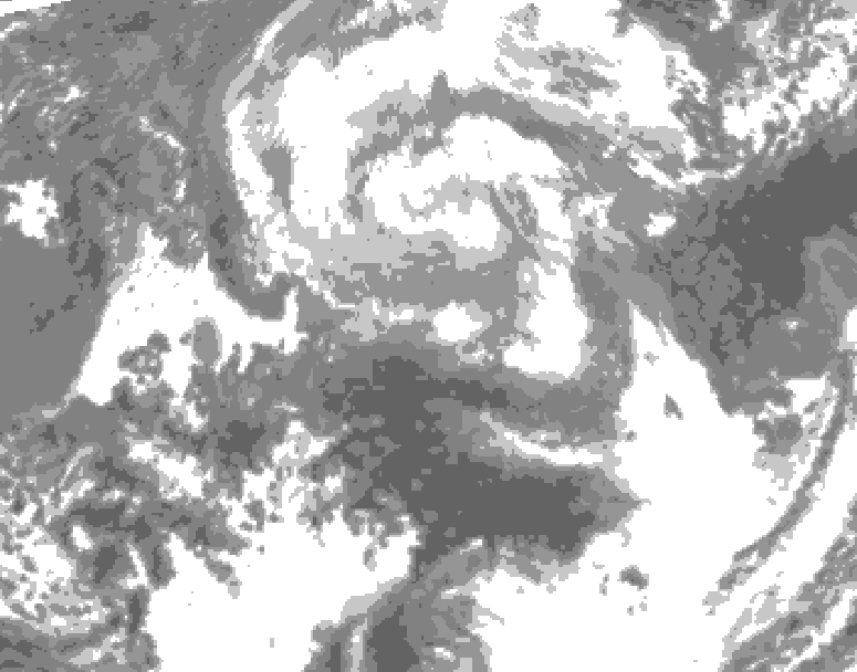 GDPS total cloud 048 hour forecast chart for Canada based on 2026/04/10 1200Z data