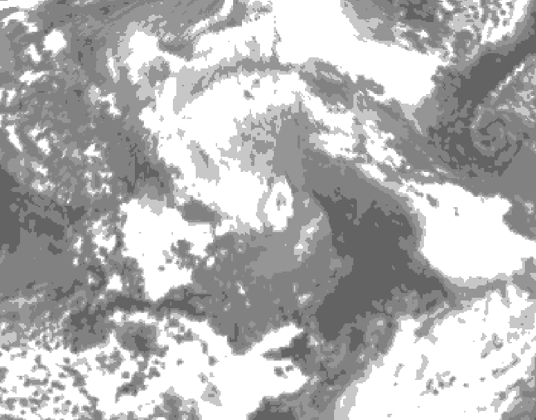 GDPS total cloud 072 hour forecast chart for Canada based on 2026/04/10 1200Z data