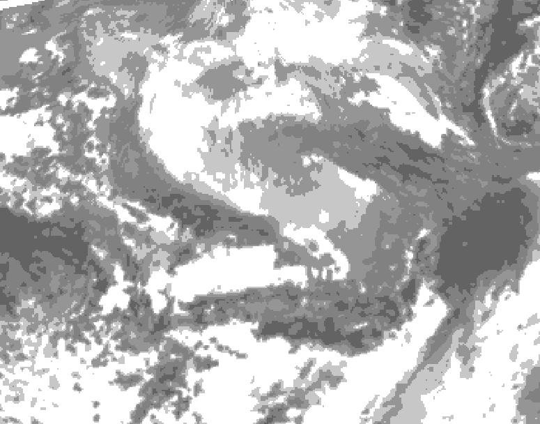 GDPS total cloud 090 hour forecast chart for Canada based on 2026/04/10 1200Z data