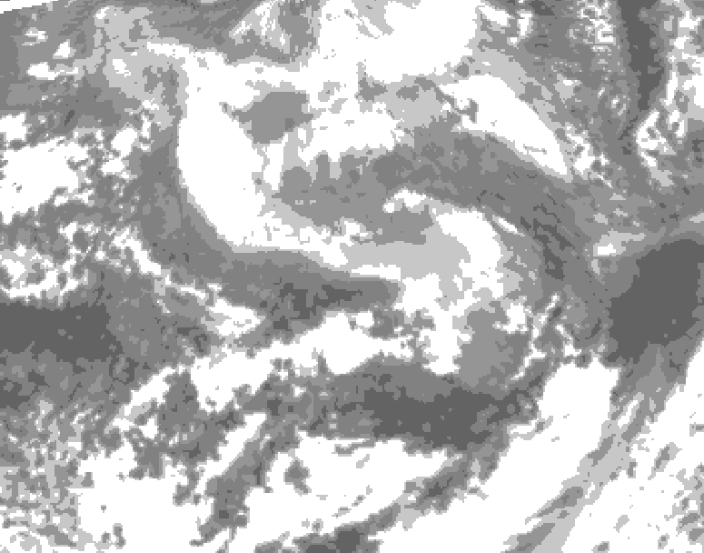 GDPS total cloud 096 hour forecast chart for Canada based on 2026/04/10 1200Z data
