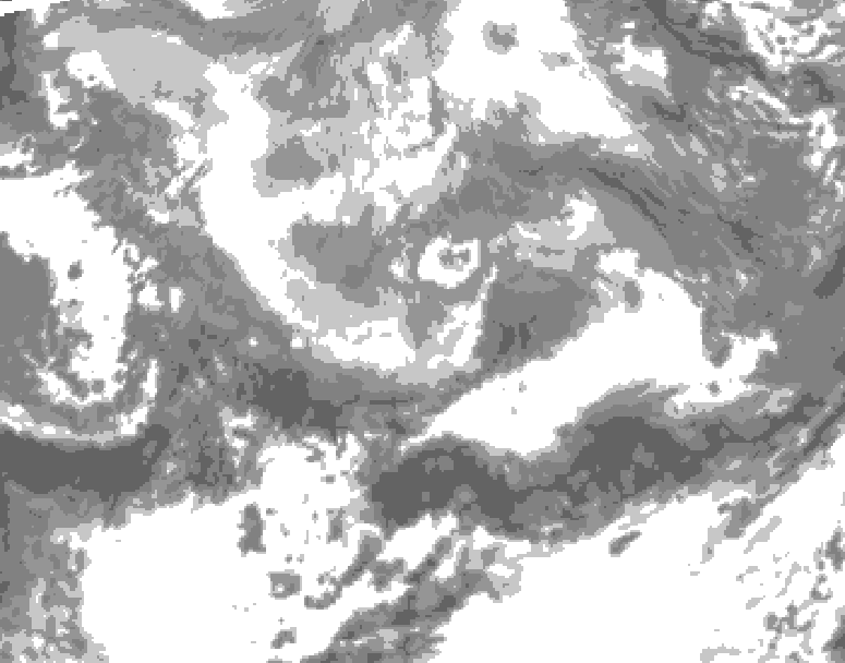 GDPS total cloud 114 hour forecast chart for Canada based on 2026/04/10 1200Z data