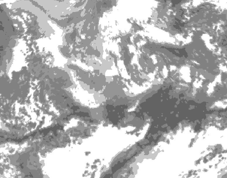 GDPS total cloud 138 hour forecast chart for Canada based on 2026/04/10 1200Z data