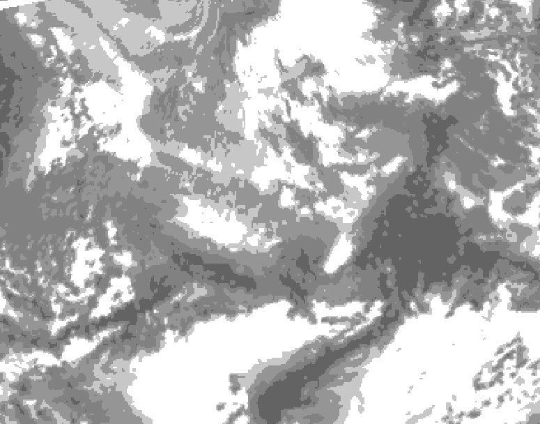 GDPS total cloud 144 hour forecast chart for Canada based on 2026/04/10 1200Z data