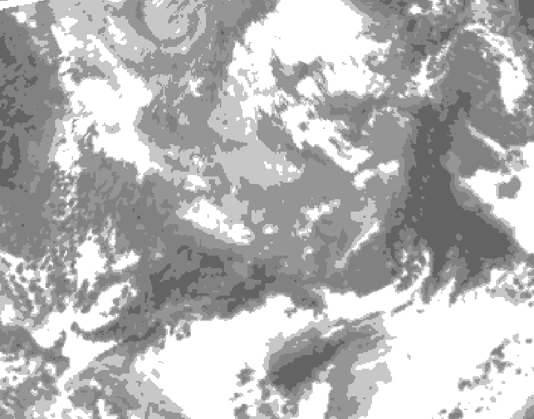 GDPS total cloud 150 hour forecast chart for Canada based on 2026/04/10 1200Z data