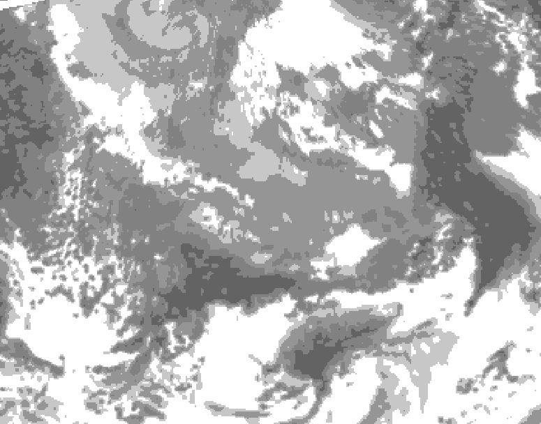 GDPS total cloud 156 hour forecast chart for Canada based on 2026/04/10 1200Z data