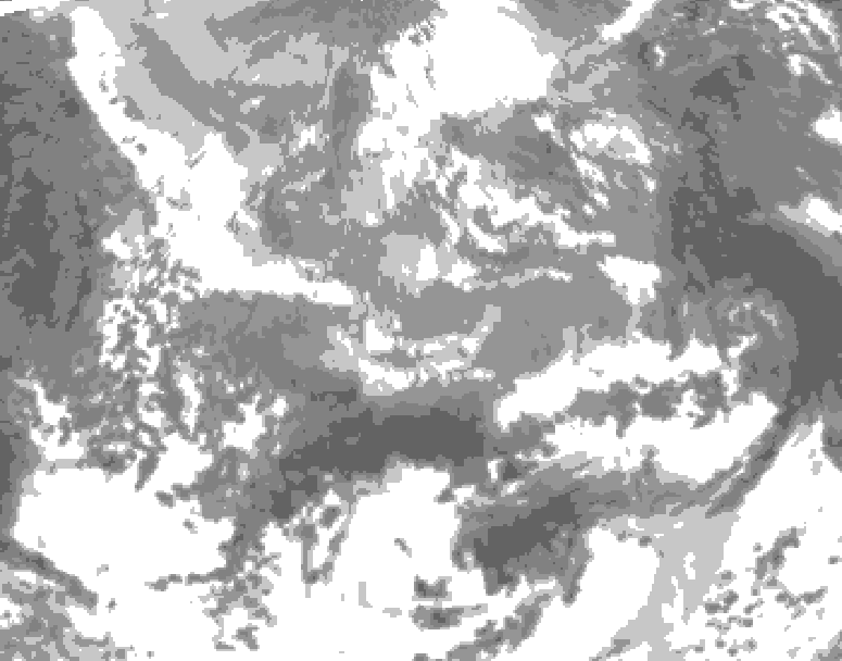 GDPS total cloud 162 hour forecast chart for Canada based on 2026/04/10 1200Z data