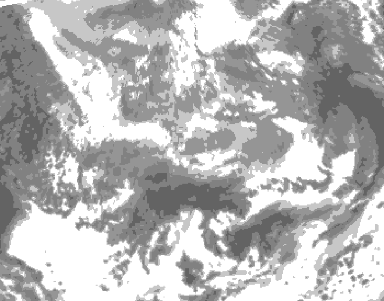 GDPS total cloud 168 hour forecast chart for Canada based on 2026/04/10 1200Z data