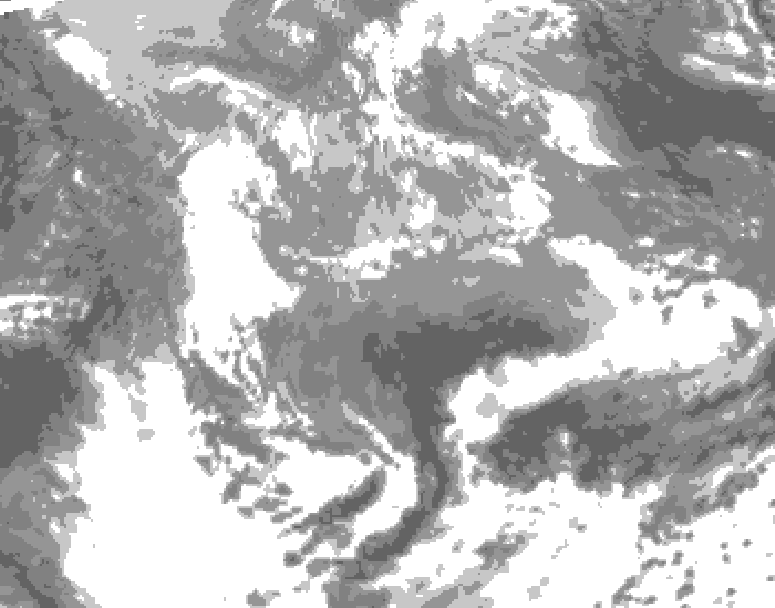 GDPS total cloud 186 hour forecast chart for Canada based on 2026/04/10 1200Z data