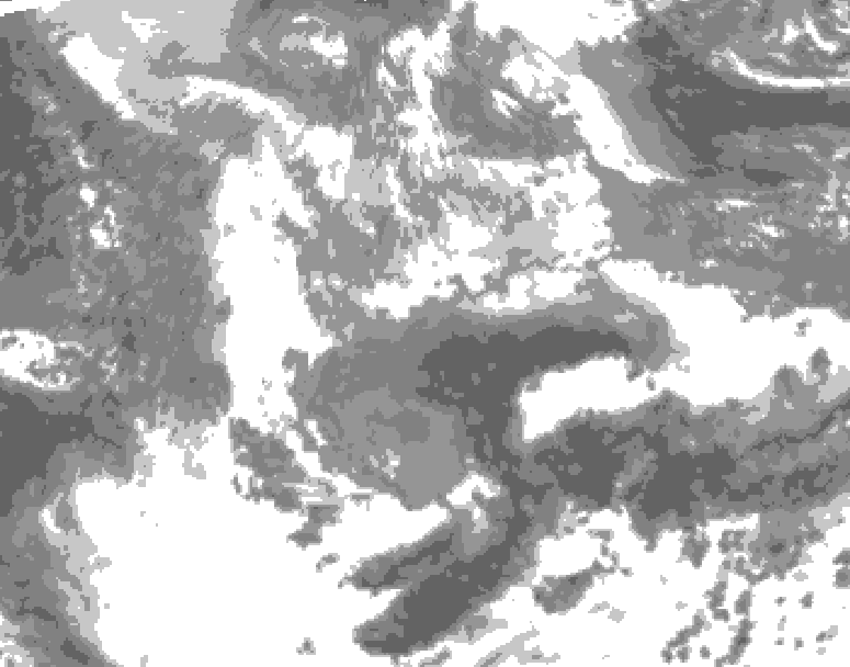 GDPS total cloud 192 hour forecast chart for Canada based on 2026/04/10 1200Z data