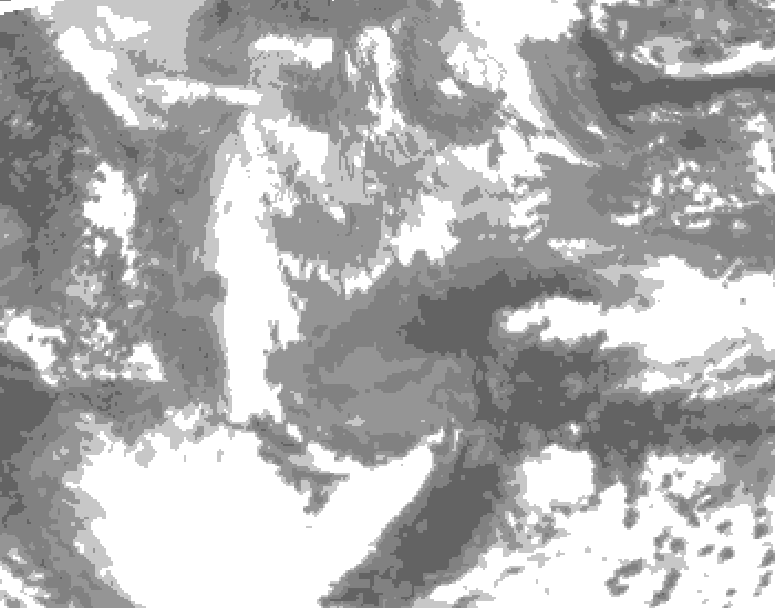 GDPS total cloud 198 hour forecast chart for Canada based on 2026/04/10 1200Z data