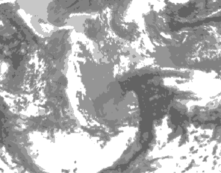 GDPS total cloud 204 hour forecast chart for Canada based on 2026/04/10 1200Z data