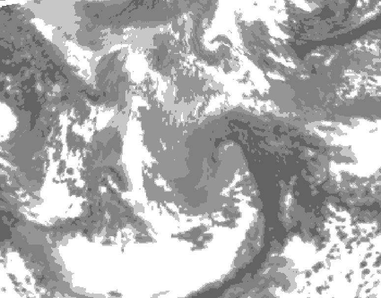 GDPS total cloud 210 hour forecast chart for Canada based on 2026/04/10 1200Z data