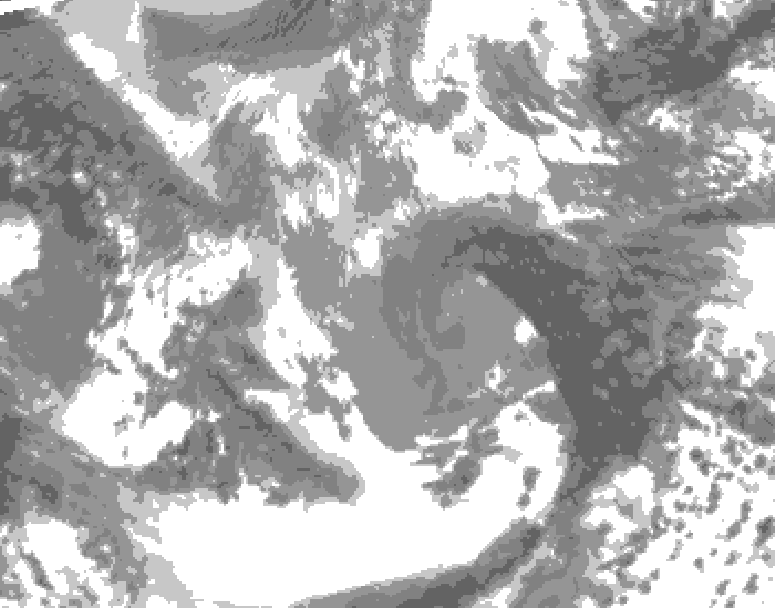 GDPS total cloud 216 hour forecast chart for Canada based on 2026/04/10 1200Z data