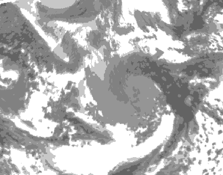 GDPS total cloud 222 hour forecast chart for Canada based on 2026/04/10 1200Z data