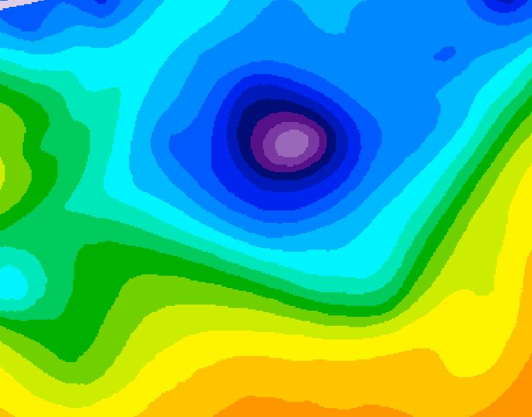 GDPS 500 millibar geopotential height 006 hour forecast chart for Canada based on 2026/04/11 0000Z data