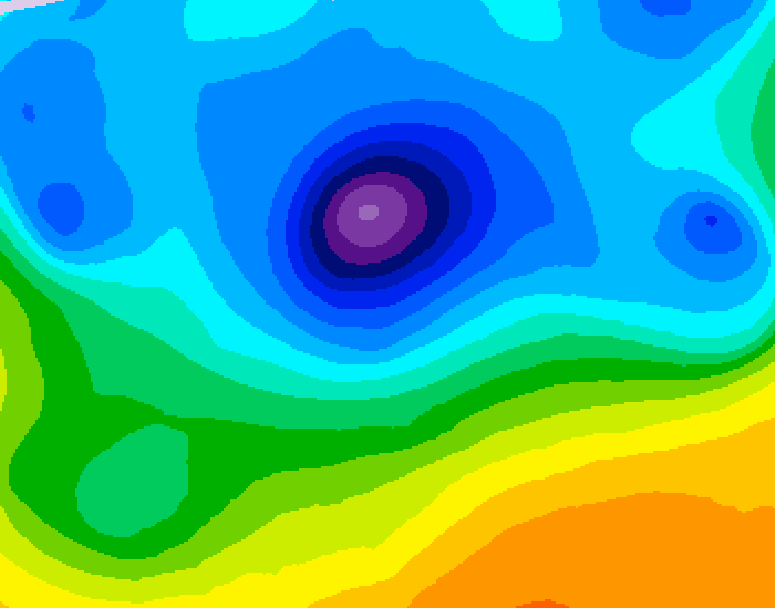 GDPS 500 millibar geopotential height 048 hour forecast chart for Canada based on 2026/04/11 0000Z data