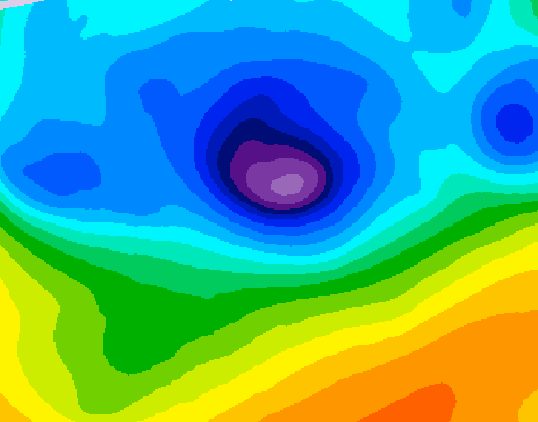 GDPS 500 millibar geopotential height 072 hour forecast chart for Canada based on 2026/04/11 0000Z data