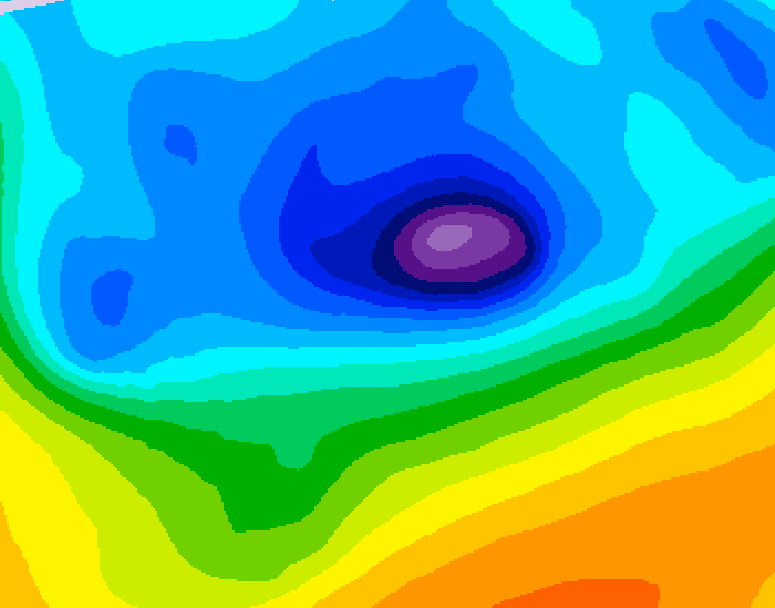 GDPS 500 millibar geopotential height 090 hour forecast chart for Canada based on 2026/04/11 0000Z data