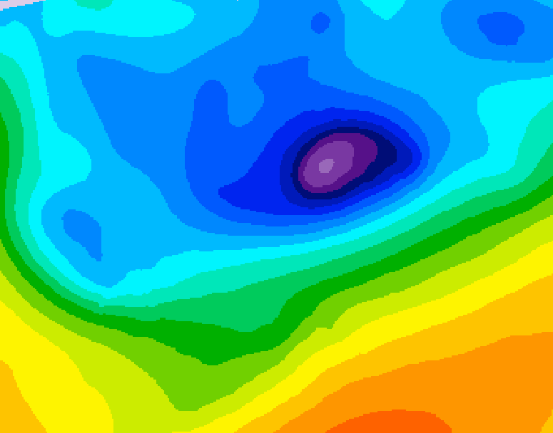 GDPS 500 millibar geopotential height 102 hour forecast chart for Canada based on 2026/04/11 0000Z data