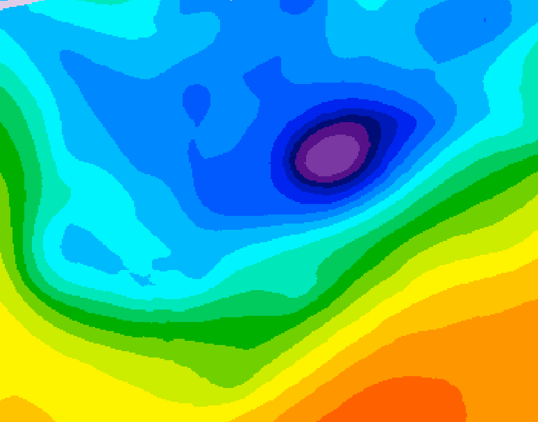 GDPS 500 millibar geopotential height 114 hour forecast chart for Canada based on 2026/04/11 0000Z data
