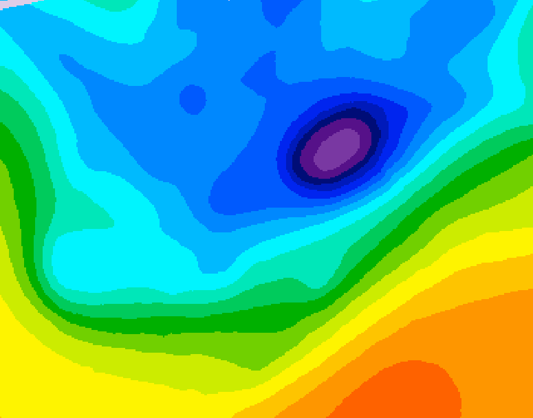 GDPS 500 millibar geopotential height 120 hour forecast chart for Canada based on 2026/04/11 0000Z data